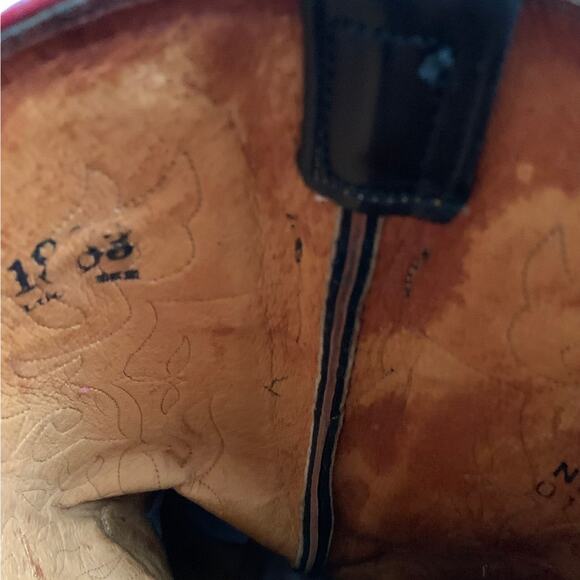 Lucchese 1883 Black and Red Western Cowboy Boots, size 8.5 - Picture 11 of 11